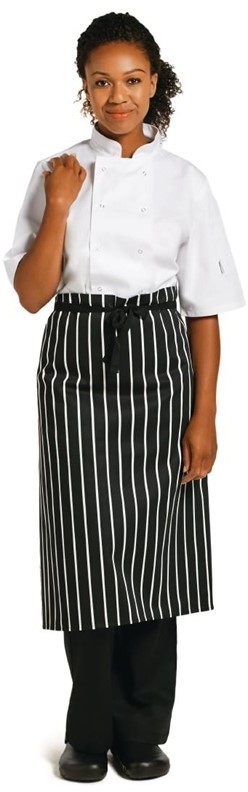  Whites Tablier de cuisine ray&eacute; blanc et noir 