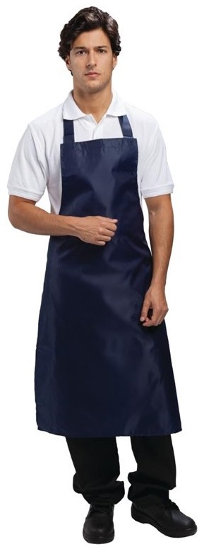 Whites Tablier bavette bleu marine 