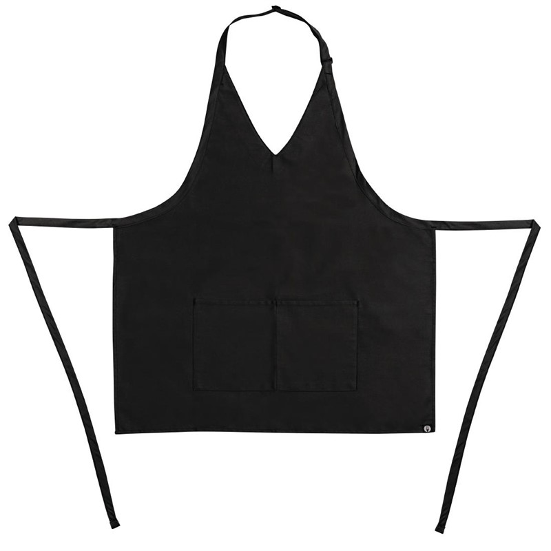  Whites Tablier serveur col en V noir 