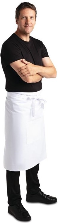  Whites Tablier serveur standard blanc 