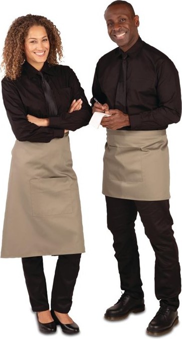  Whites Tablier serveur court olive 