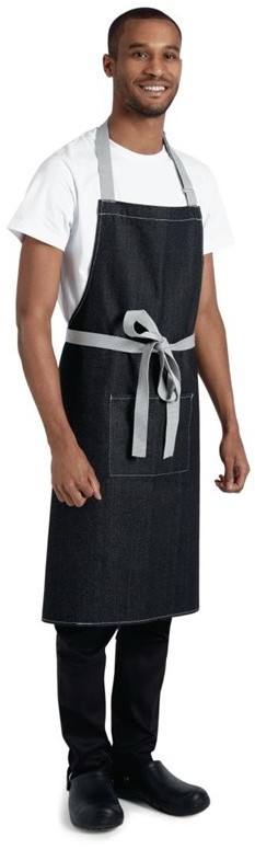  Whites Tablier bavette denim Southside noir 