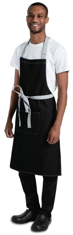  Whites Tablier bavette denim Southside noir 