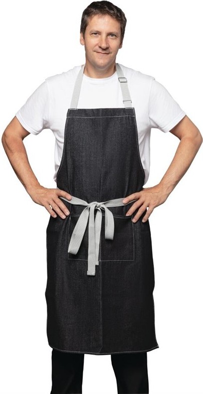  Whites Tablier bavette denim Southside noir 