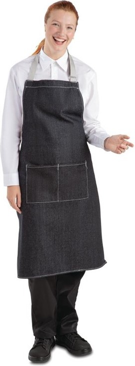 Whites Tablier bavette denim Southside noir 