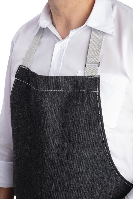  Whites Tablier bavette denim Southside noir 