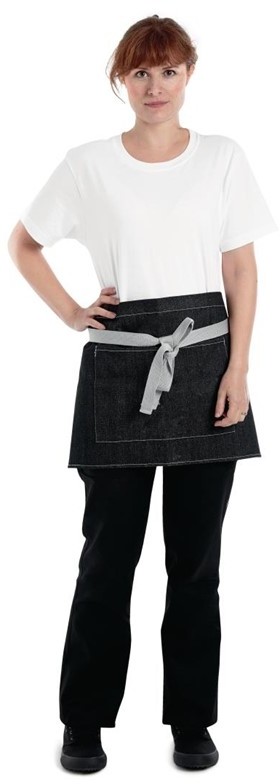  Whites Tablier serveur court denim Southside noir 760mm 
