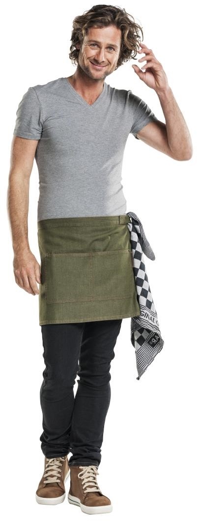  Chaud Devant Tablier mixte Base Denim vert 80x40 cm 
