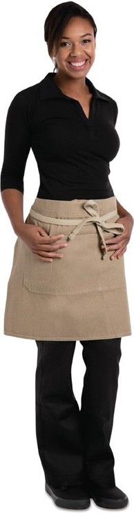  Chef Works Tablier serveur court Austin Denim beige 