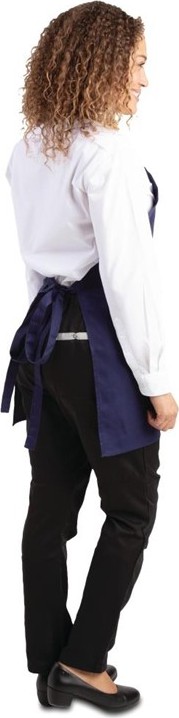  Whites Tablier serveur col en V bleu marine 