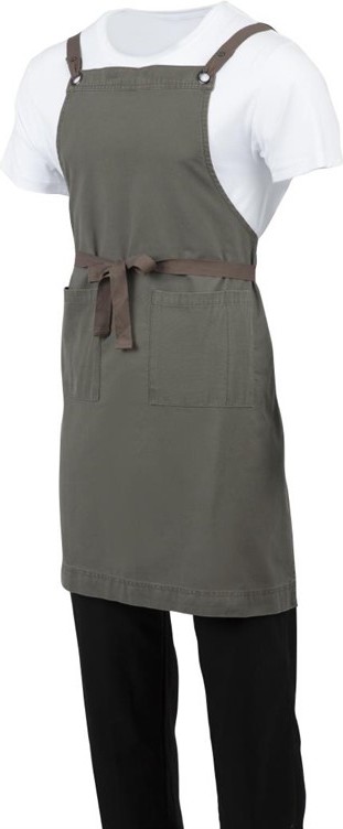  Southside Tablier bavette en coton kaki 