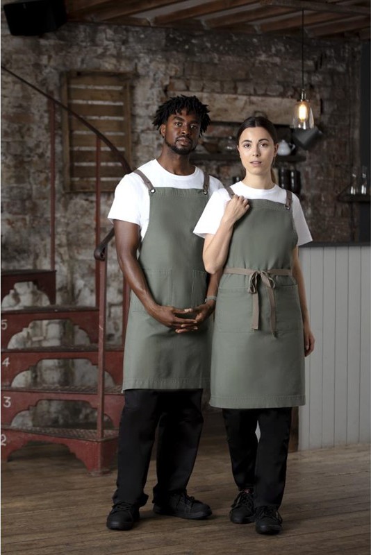  Southside Tablier bavette en coton kaki 
