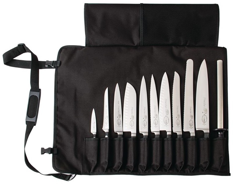  Dick &Eacute;tui &agrave; couteaux en tissu avec sangle noir 11 pi&egrave;ces 