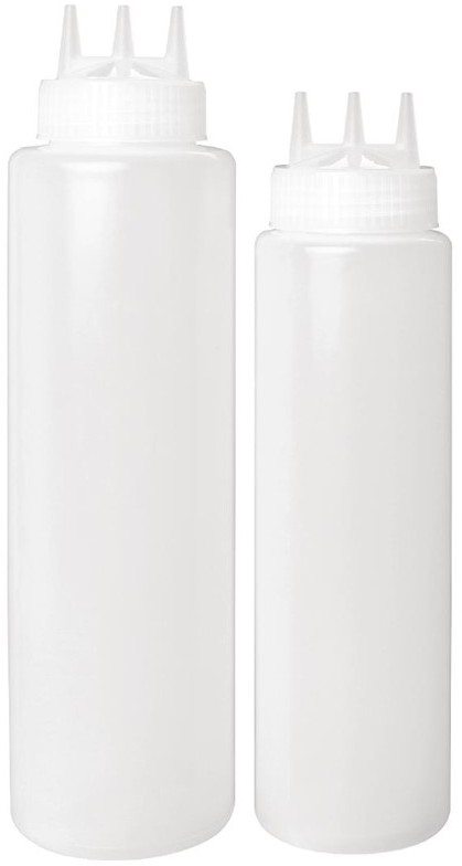  Vogue Bouteille souple transparente 3 embouts 681ml 