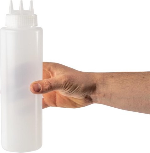  Vogue Bouteille souple transparente 3 embouts 908ml 