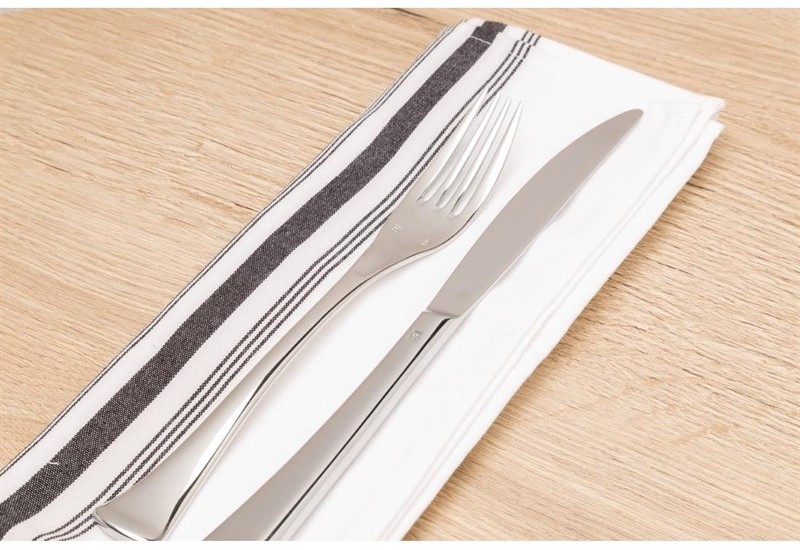  Gastronoble Serviettes de table bistro avec rayures noires x10 