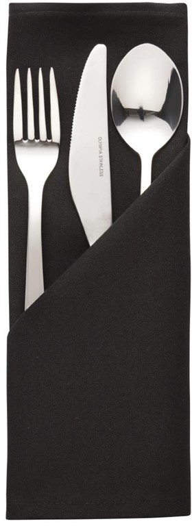  Mitre Essentials Serviettes noires en polyester Occasions 