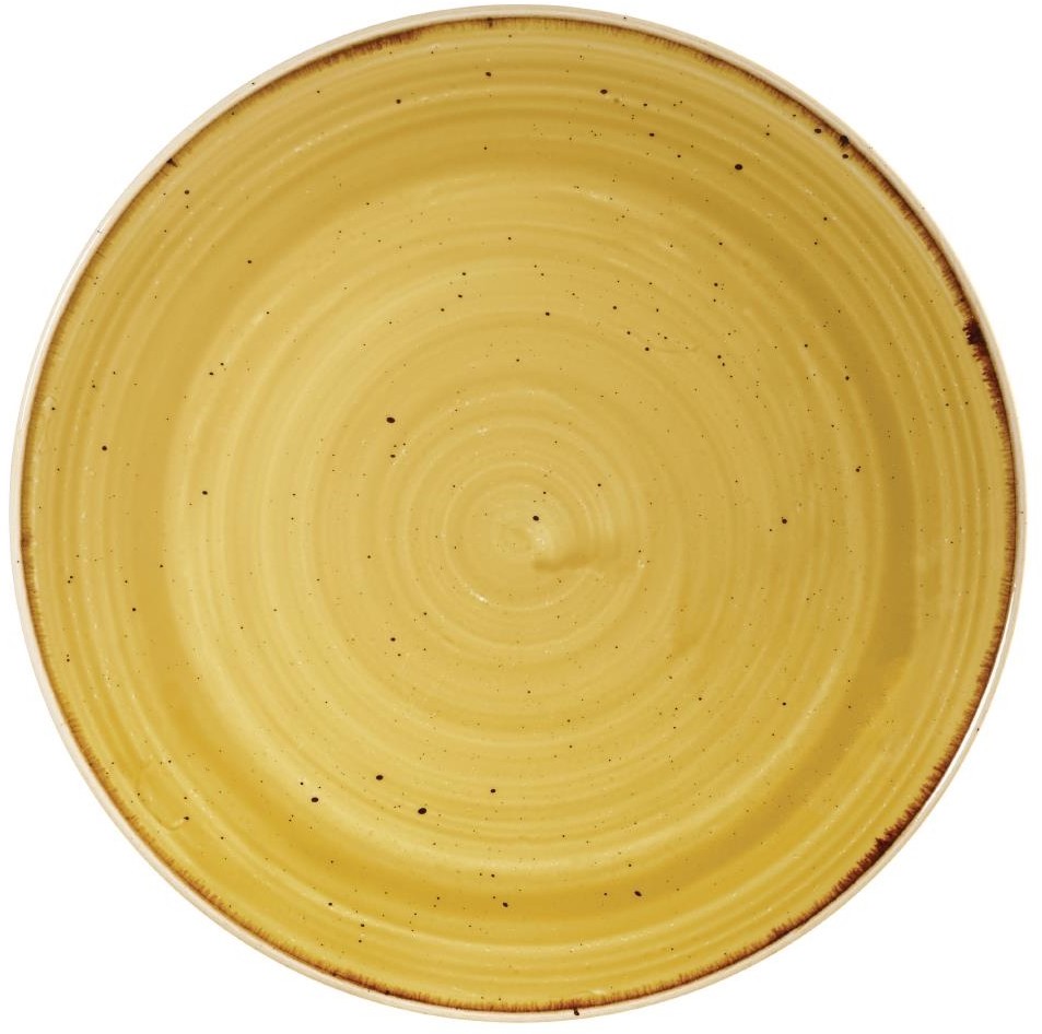  Churchill Assiettes rondes Stonecast Mustard Seed Yellow 165mm (Lot de 12) 