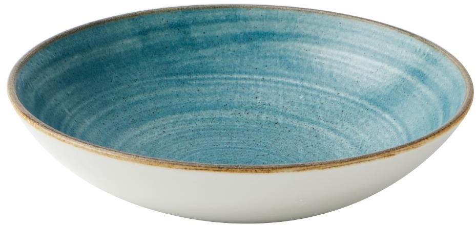  Churchill Assiettes coupes rondes Stonecast Raw Teal 182mm (Lot de 12) 