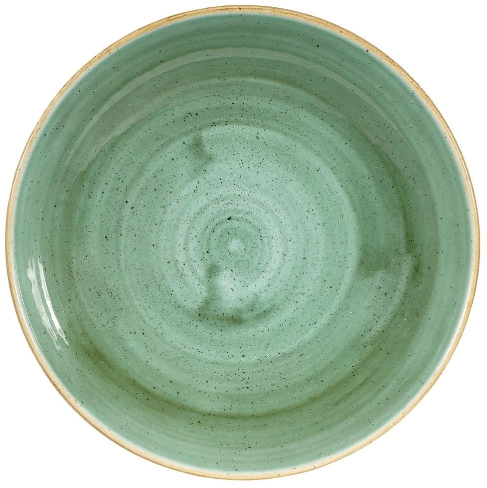  Churchill Assiettes coupes rondes Stonecast Samphire Green 248mm (Lot de 12) 