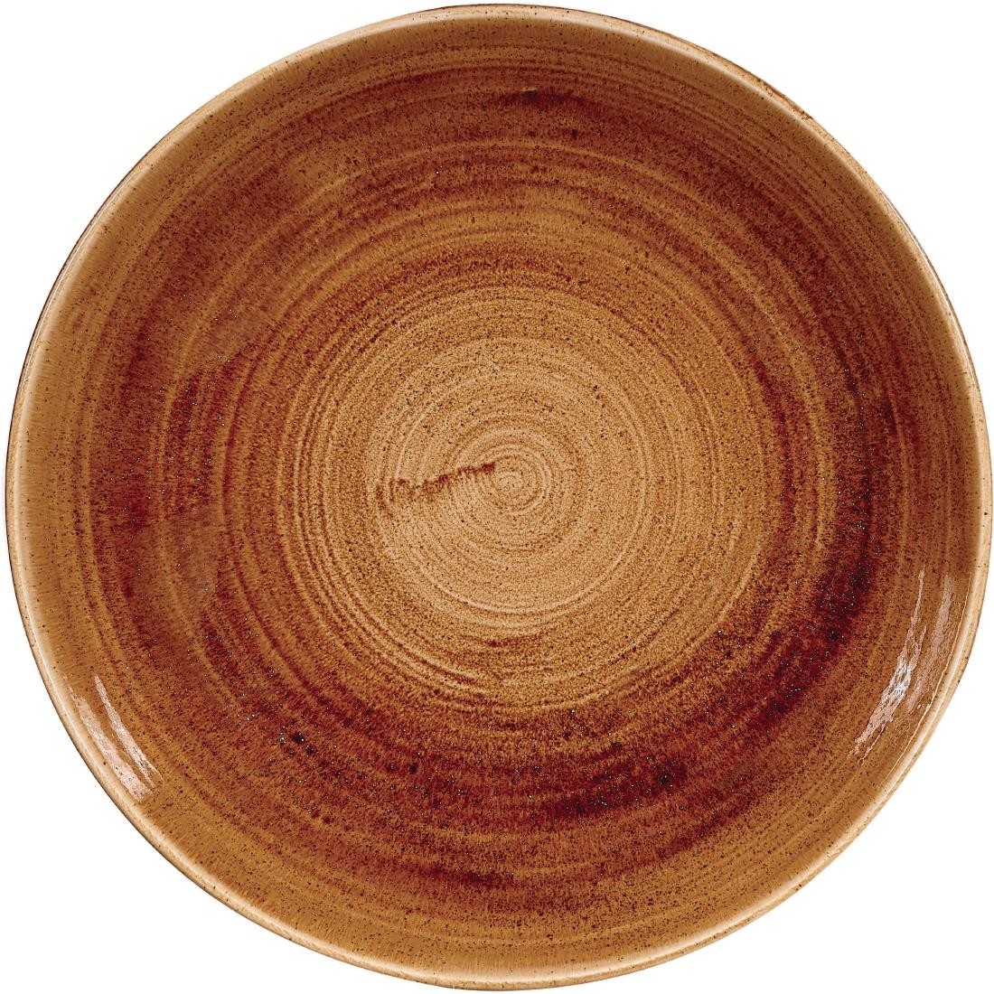  Churchill Assiettes coupes rondes Stonecast Patina Vintage Copper 248mm (Lot de 12) 