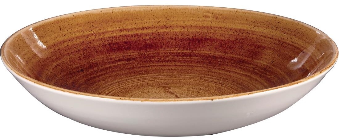  Churchill Assiettes coupes rondes Stonecast Patina Vintage Copper 248mm (Lot de 12) 