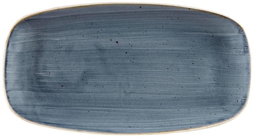  Churchill Assiettes oblongues Stonecast Blueberry 153 x 298mm (Lot de 12) 