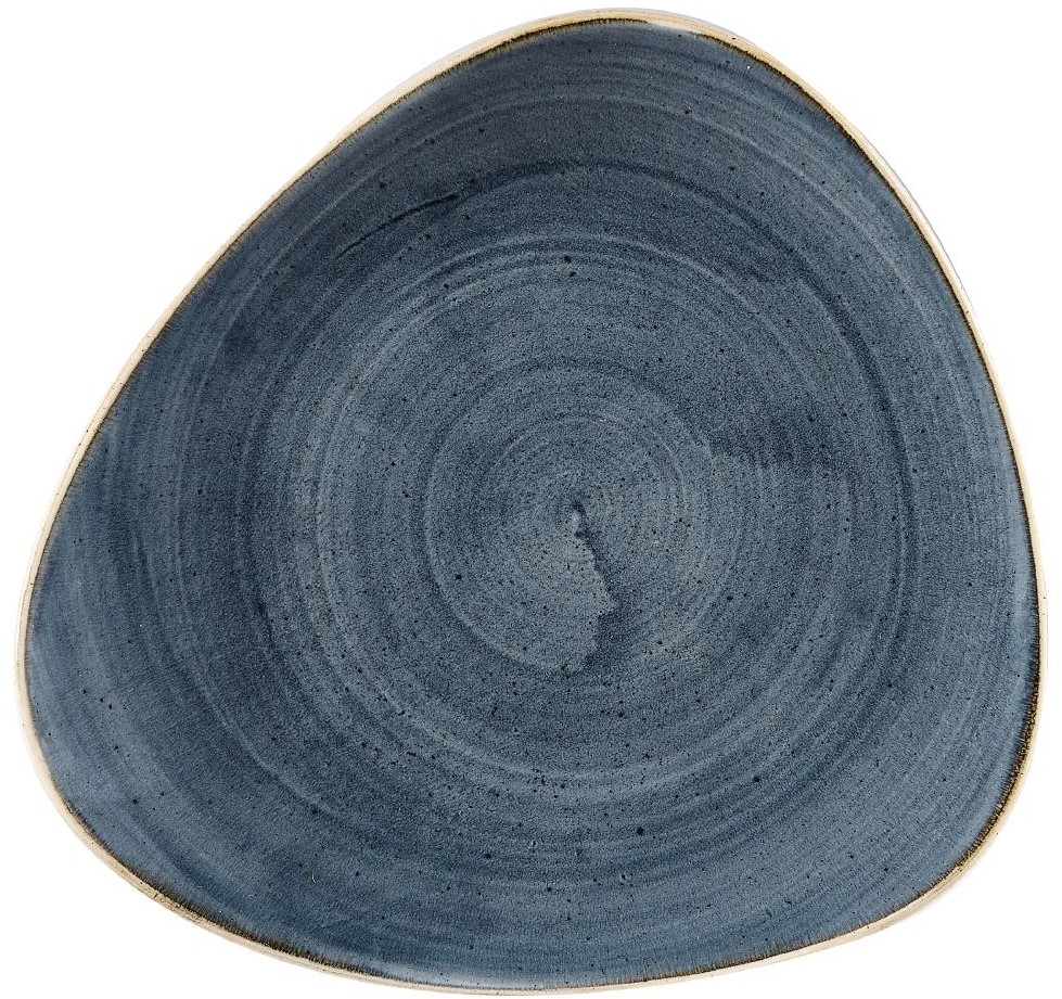  Churchill Assiettes triangulaires Stonecast Blueberry 229mm (Lot de 12) 
