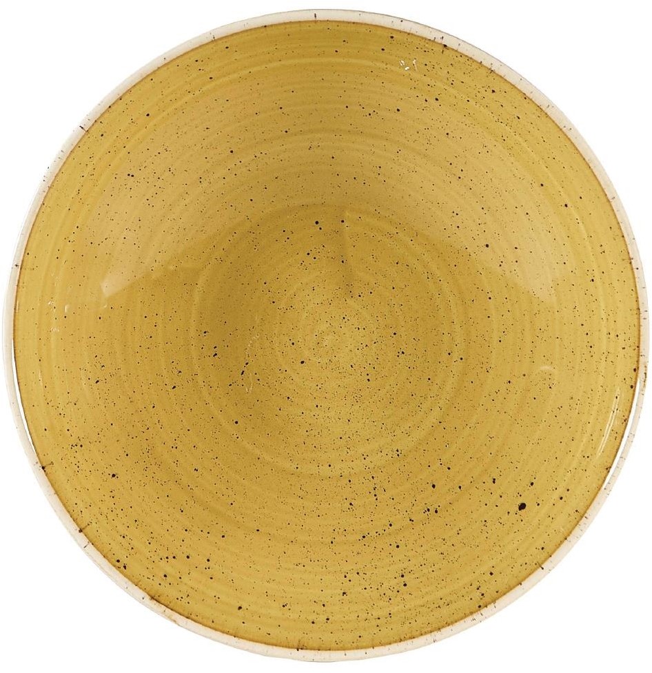  Churchill Assiettes coupes rondes Stonecast Mustard Seed Yellow 182mm (Lot de 12) 