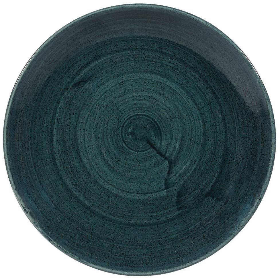  Churchill Assiettes rondes Stonecast Patina Rustic Teal 217mm (Lot de 12) 