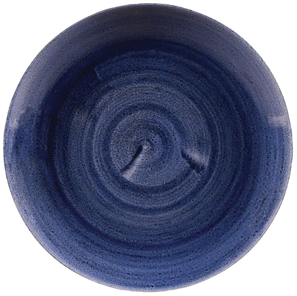  Churchill Assiettes rondes Stonecast Patina Cobalt 217mm (Lot de 12) 