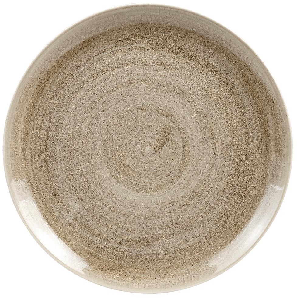  Churchill Assiettes rondes Stonecast Patina Antique Taupe 288mm (Lot de 10) 