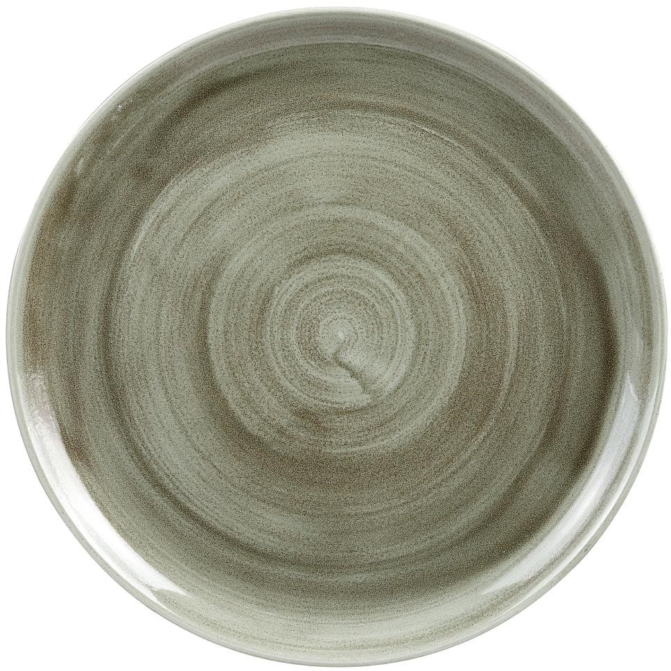  Churchill Assiettes rondes Stonecast Patina Antique Green 324mm (Lot de 6) 