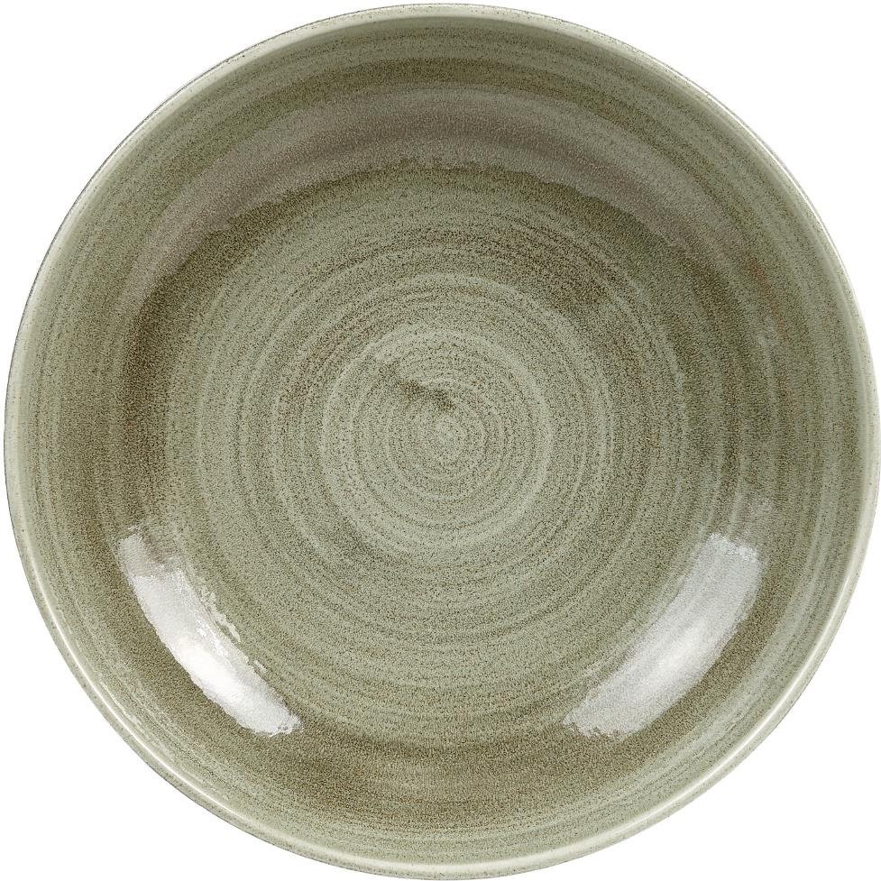  Churchill Assiettes coupes rondes Stonecast Patina Antique Green 182mm (Lot de 12) 