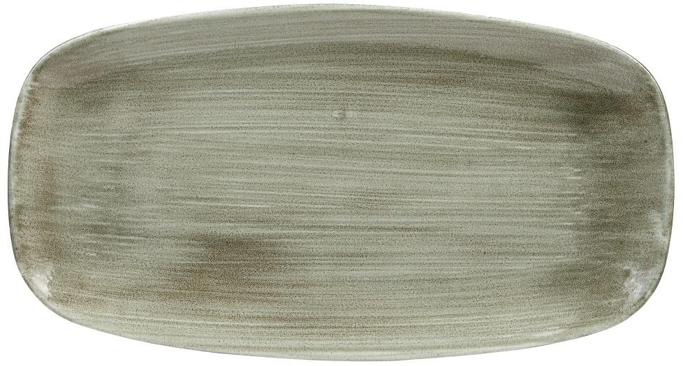  Churchill Assiettes oblongues Stonecast Patina Antique Green 355mm (Lot de 6) 