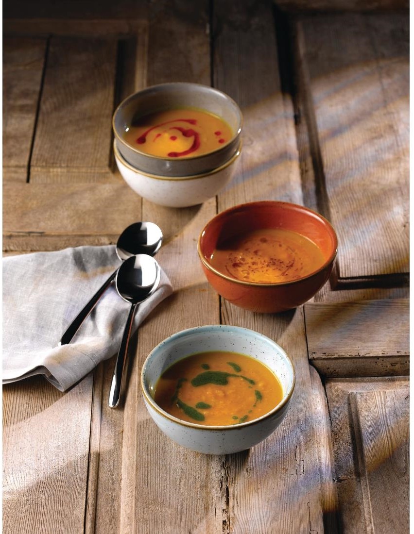  Churchill Bols &agrave; soupe Stonecast Spiced Orange 132mm (Lot de 12) 