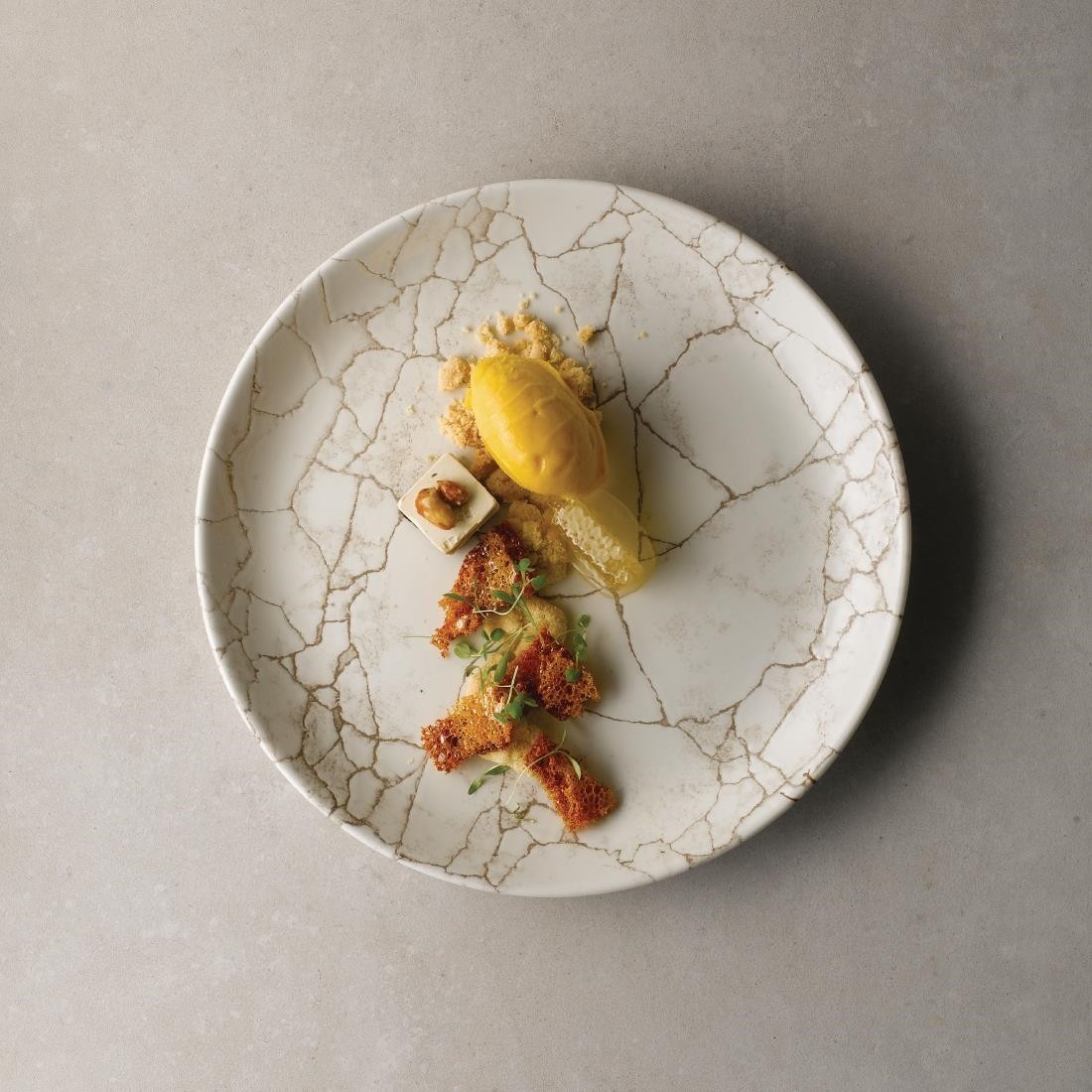  Churchill Assiettes rondes Studio Prints Kintsugi Agate Grey 260mm (Lot de 12) 
