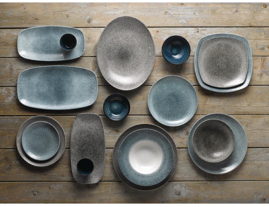  Churchill Assiettes rondes Studio Prints Raku Quartz Black 288mm (Lot de 12) 