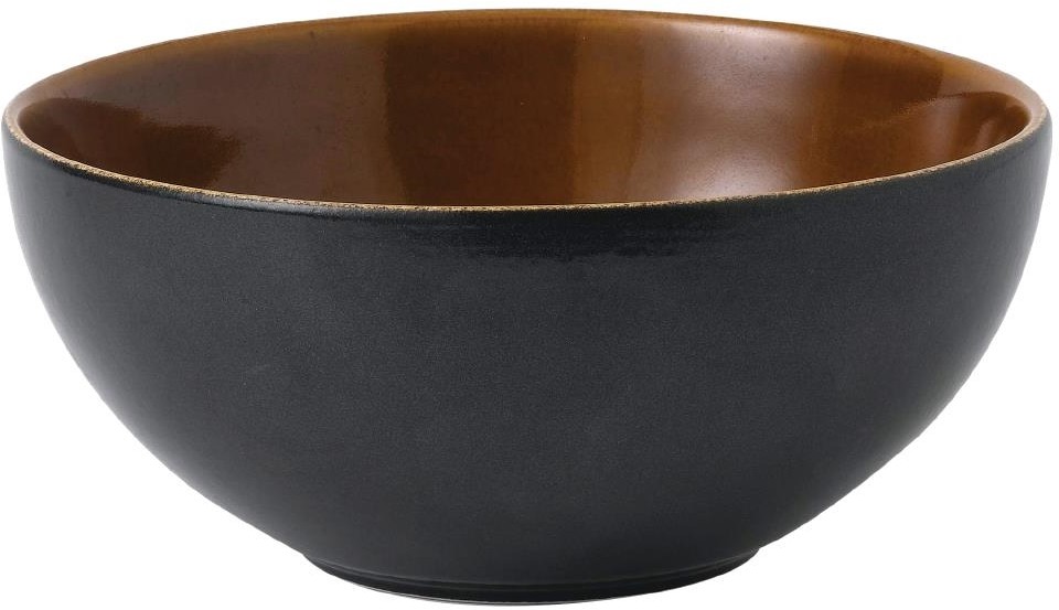  Churchill Bols &agrave; nouilles Nourish Black Onyx deux tons 183mm (Lot de 6) 