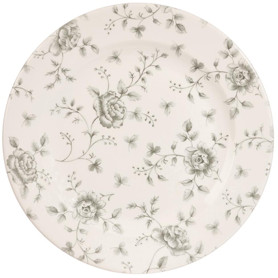  Churchill Assiettes plates Vintage Prints Rose ChintzGrey 276mm (Lot de 6) 