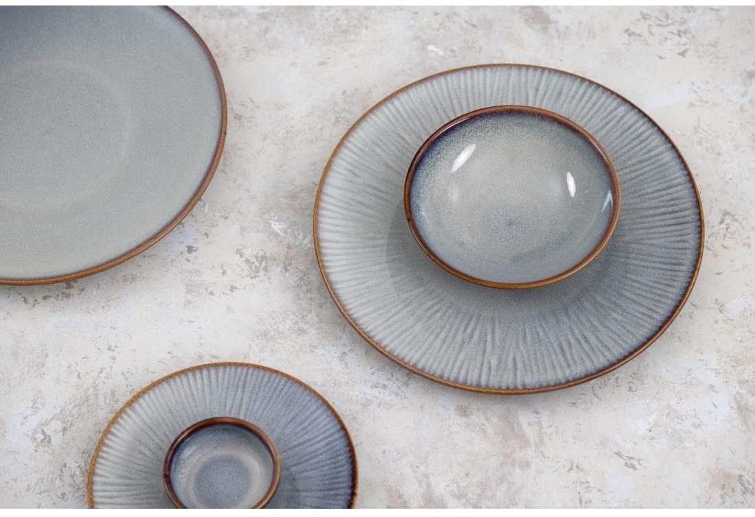  Olympia Assiettes plates Drift gris uni 280 mm (lot de 4) 