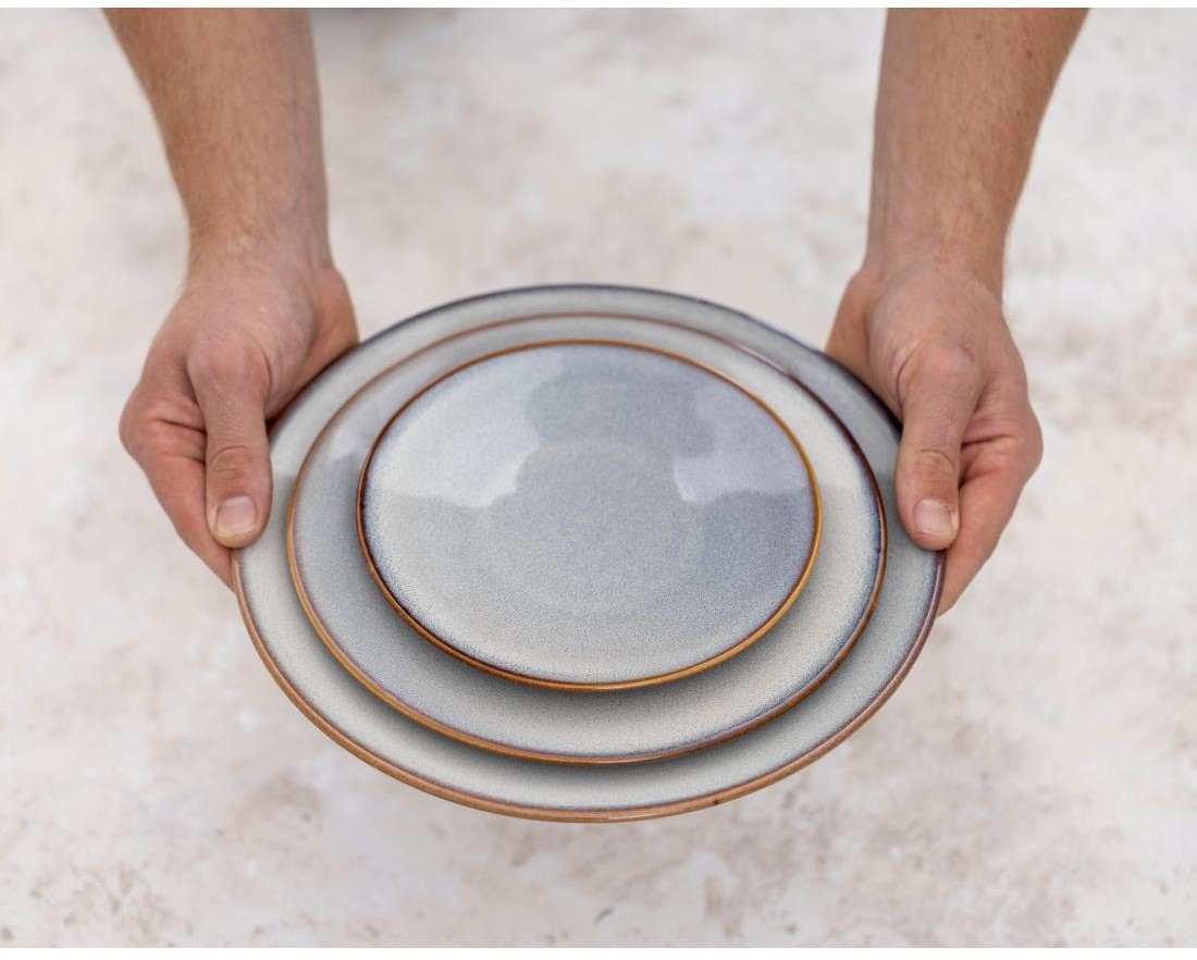  Olympia Assiettes plates Drift gris uni 280 mm (lot de 4) 