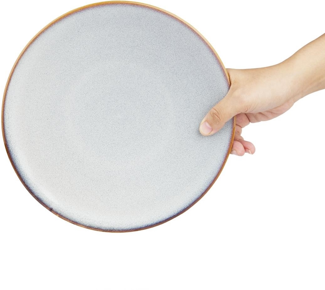 Olympia Assiettes plates Drift gris uni 230 mm (lot de 6) 