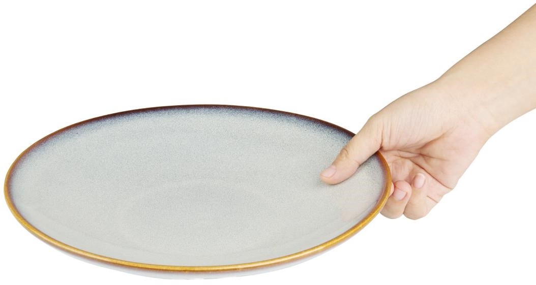  Olympia Assiettes creuses Drift gris uni 260 mm (lot de 4) 