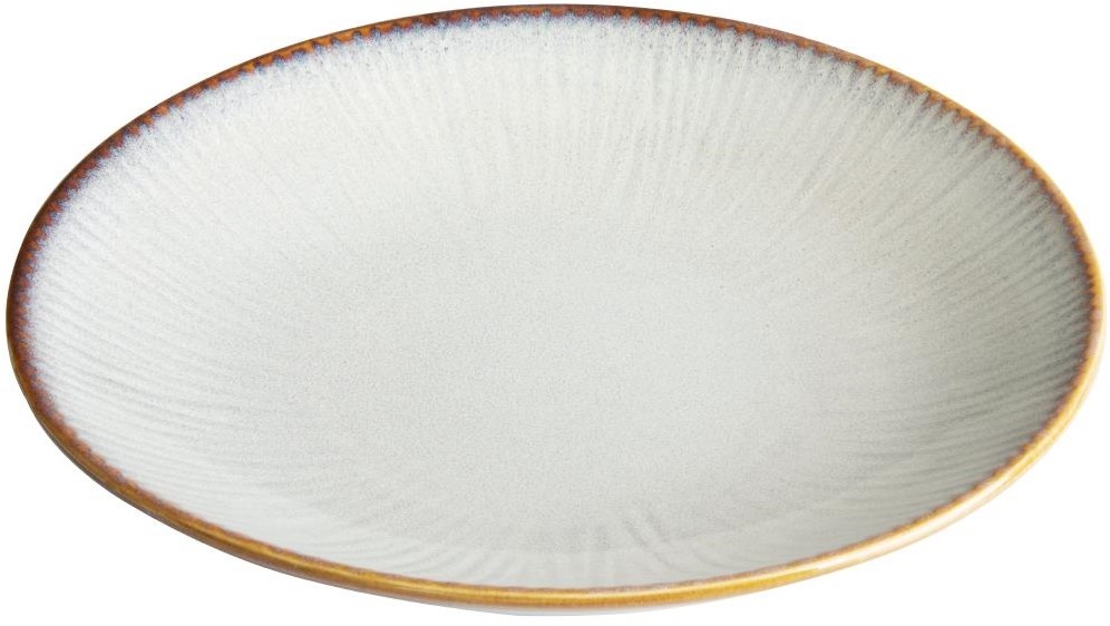  Olympia Assiettes creuses Drift en relief gris 260 mm (lot de 4) 