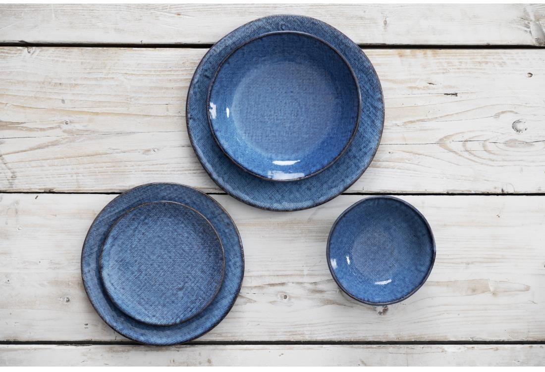  Olympia Assiettes plates Denim Blue 230 mm (lot de 6) 