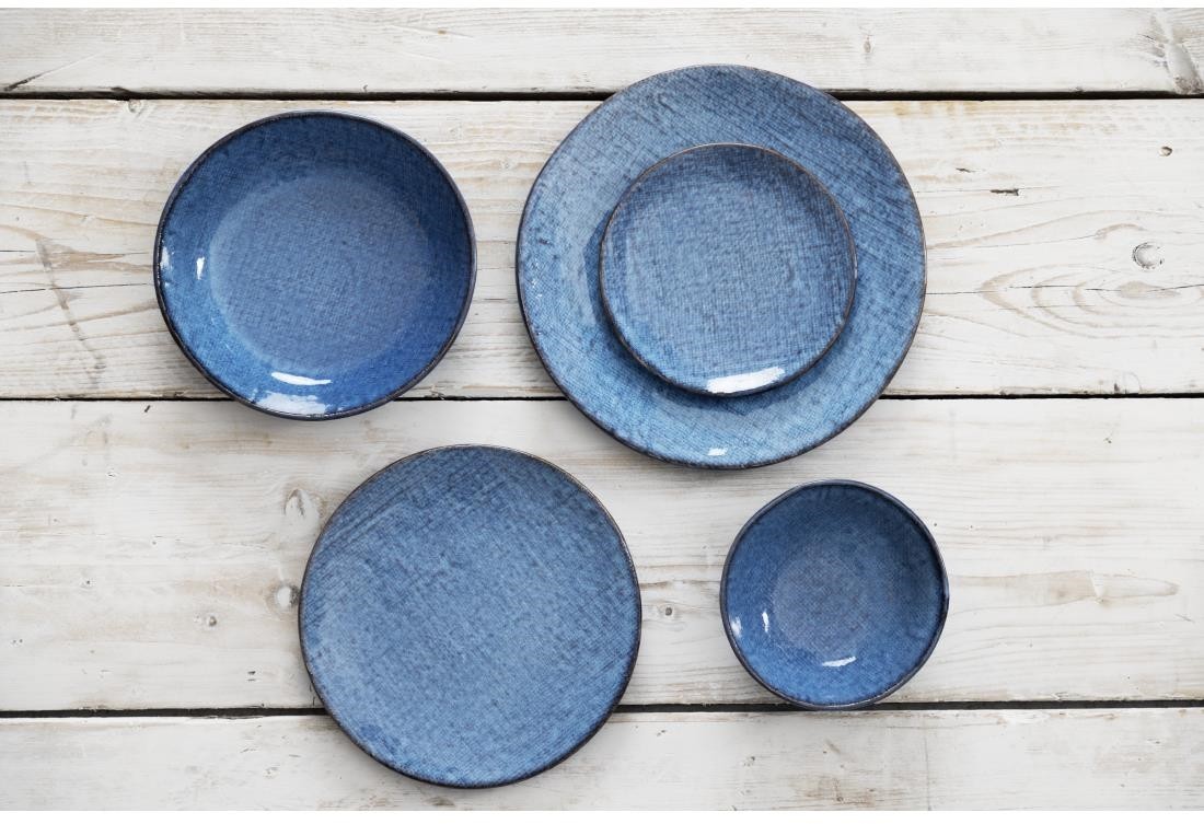  Olympia Assiettes plates Denim Blue 230 mm (lot de 6) 