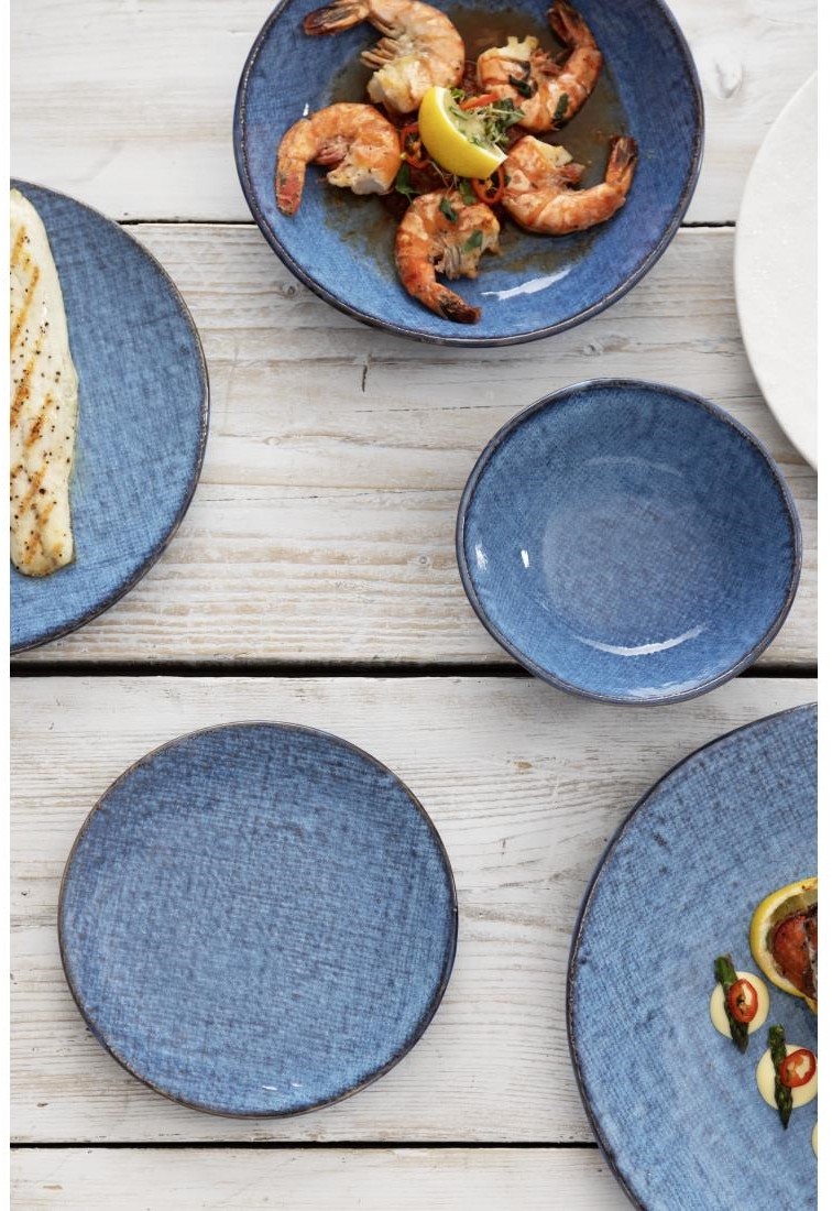  Olympia Assiettes plates Denim Blue 285 mm (lot de 4) 
