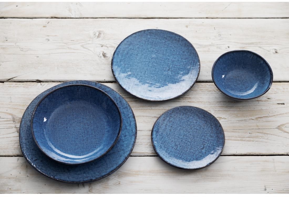  Olympia Assiettes plates Denim Blue 285 mm (lot de 4) 