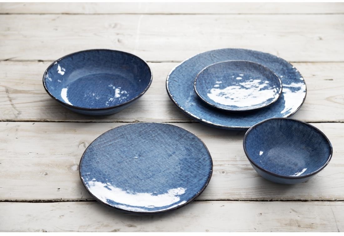  Olympia Assiettes plates Denim Blue 285 mm (lot de 4) 